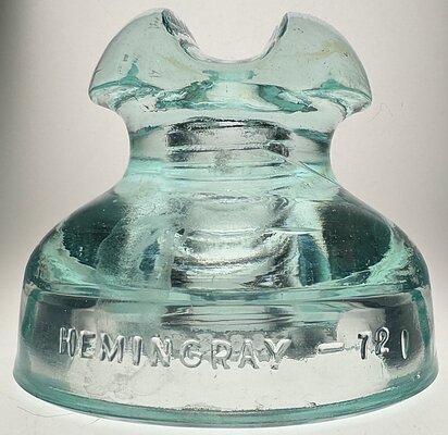 CD 237 HEMINGRAY Ice Blue. Unlisted embossing